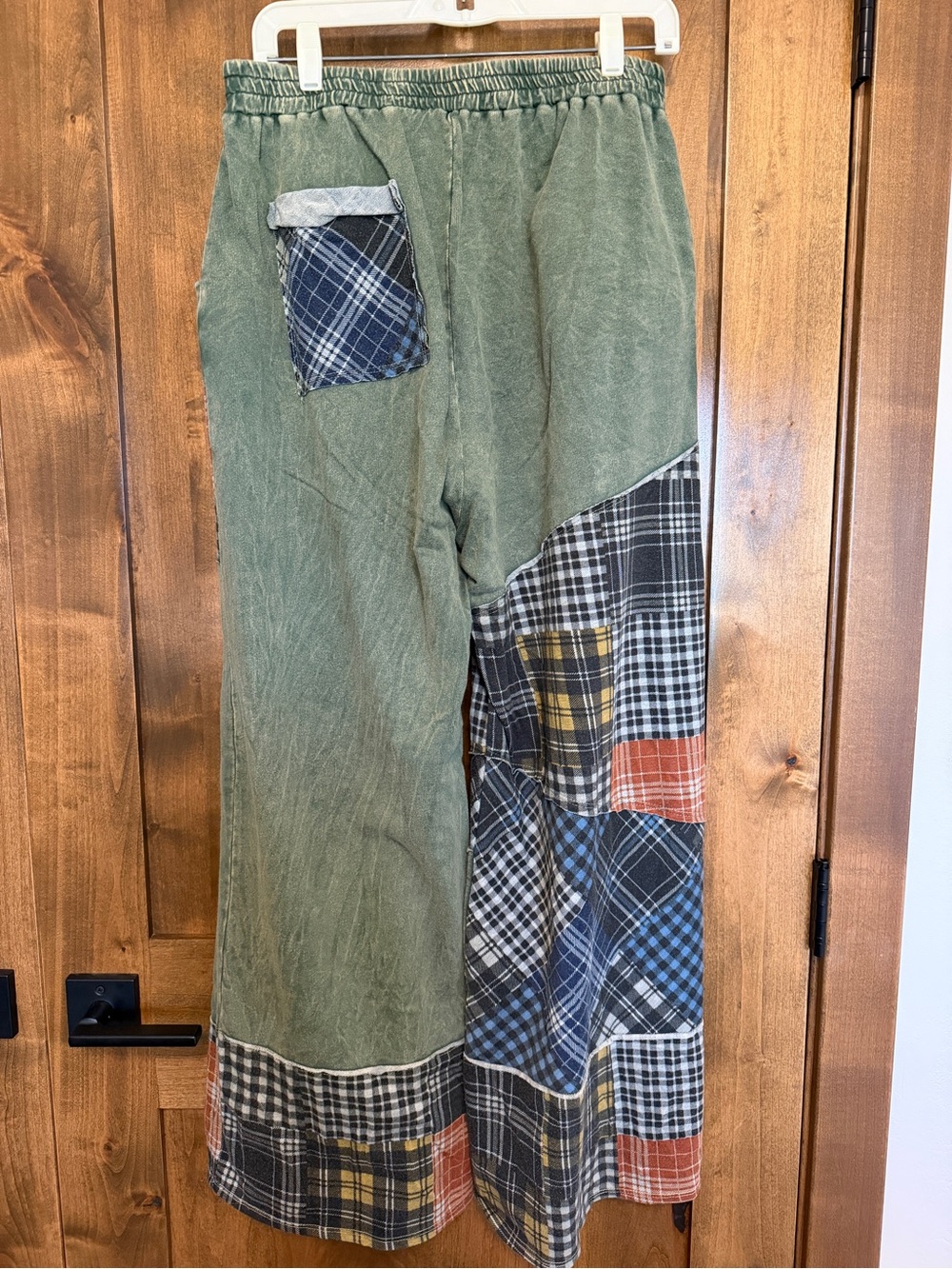 J.Her green plaid wide leg pants - NEW size L - Picture 2 of 3